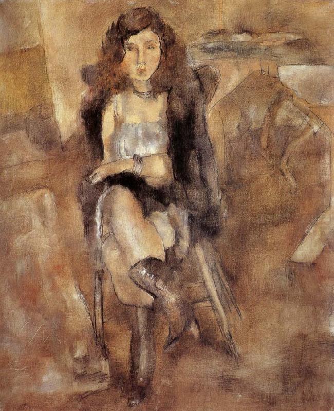 Cloth put on the Female-s waist, Jules Pascin